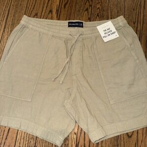 Abercrombie & Fitch Relaxed Pull On Short Size Extra Large XL New Beige 7"